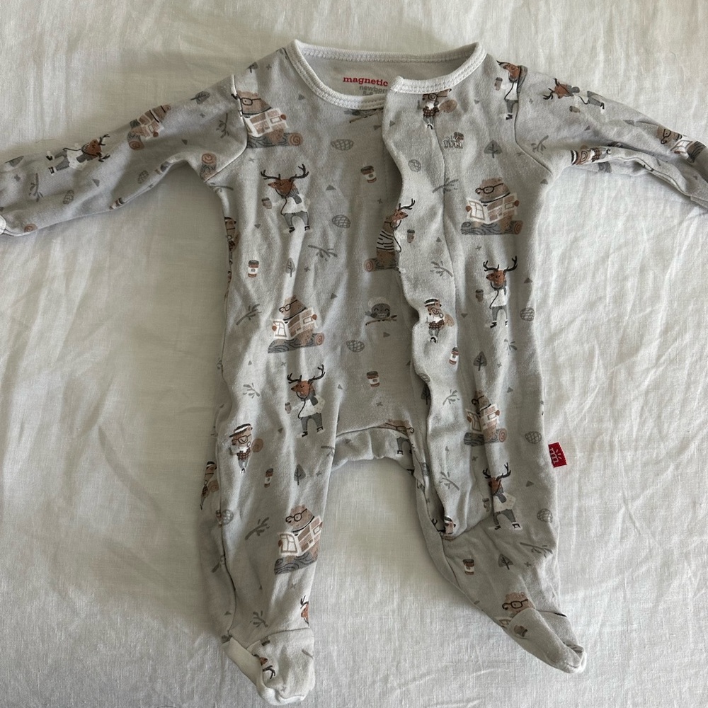 Magnetic Me Gray and Brown Kids One Piece